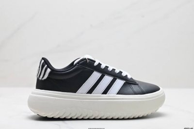 公司级adidas Grand Courtbeat Platform 厚底休闲 耐磨 低帮 板鞋 货号:Ih7754 尺码:36 36.5 37 38 38.5