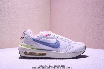 公司级Nk Air Max Dawn 黎明系列低帮气垫百搭休闲运动慢跑鞋 采用柔软翻毛皮和透气梭织材料打造利落鞋面 中底和鞋跟融入现代感线条设计 兼具复古风格与