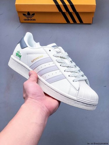 公司级头层！阿迪达斯Adidas Superstar 贝壳头经典百搭休闲板鞋 渠道正品订单 诠释市场最高工艺水平 贝壳头经典小白板鞋 专柜上架同步配色 全鞋进口