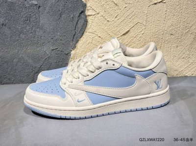 新品上市实拍 Travis Scott X Fragment Design X Jordan Air Jordan 1 Low Og Sp Lv联名 “蔚蓝双勾