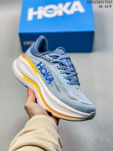 180 hoka One One Bondi 9 舒适百搭耐磨轻便 低帮跑步鞋 男女同款 蓝色 尺码：见图 编码：03Jxd417A23