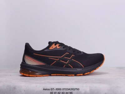 亚瑟士 Asics 男女鞋gt-1000 12 运动休闲跑步鞋 时尚经典 缓震舒适 彩色 透气防滑耐磨 休闲百搭 2024夏季新款训练鞋 马拉松跑鞋黑武士款采用