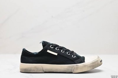 公司级balenciaga巴黎世家 Paris Mid低帮系带 时尚板鞋 做旧版 原版原装大盒 还原官方配置 货号:688754 W3Rc1 1090 尺码:3