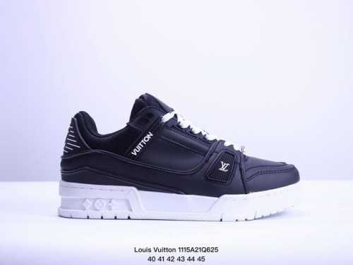 真标全新lv路易威登louis Vuitton Trainer Sneaker Low休闲运动文化百搭板鞋 尺码:40-45 Xm1115Q625