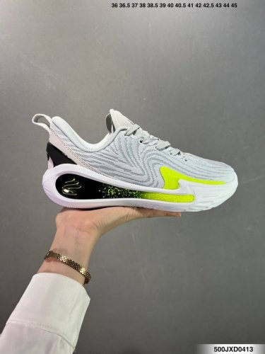 公司级Under Armour Hovr Curry 12 Cc 库里 安德玛 圆头系带织物合成革 减震防滑耐磨透气 篮球鞋 货号:6000198-100 尺码