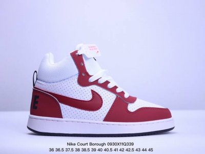 真标半码 Nike Court Borough 皮革舒适百搭防滑减震耐磨 中帮板鞋白蓝青 Xm0930Q339