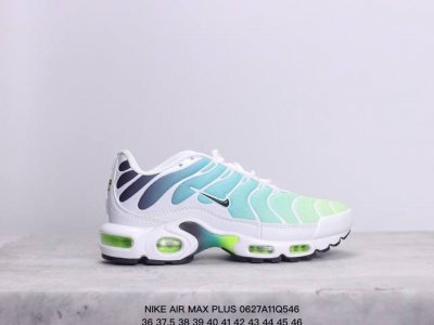 Nike 耐克 男女子休闲鞋气垫缓震跑步鞋 Air Max Plus 运动鞋 造型超讨喜！鞋面以帆布和织物材质包裹，保证了轻薄透气，更适合夏季穿着。鞋侧 鱼骨