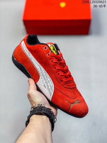 ferrari X puma Speedcet 红白色 联名彪马低帮复古运动休闲赛车跑鞋 以趣味十足又前卫复古的设计引领潮流 将赛道精神融入街头时尚 开启前卫竞