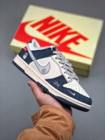 Nike Sb Dunk Low 斯图西联名 反光蓝牛仔 周年高端定制 低帮休闲板鞋 #定制鞋盒 大厂纯原品质出货 超高清洁度 皮料切割干净无任何毛边 细节完美