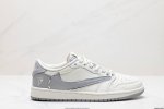 公司级aj1倒勾travis Scott X Air Jordan 1 ” Reverse Mocha “ Aj1乔1 Ts 闪电 联名倒钩 低帮文化篮球鞋 完