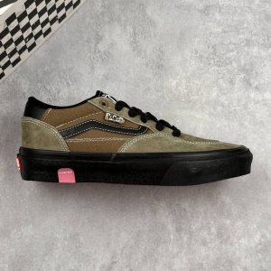 本地 核心私 Vans Skate Rowan Pro 黑绿 经典百搭 轻便舒适专业滑板鞋 鞋底处的小心机脚能很好的释放脚底压力 工艺：硫化1:1 重量1:1、