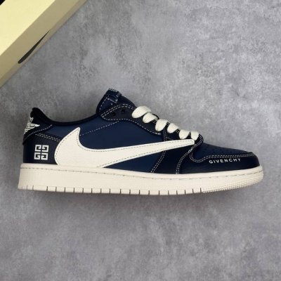 本地 核心私 fragment X Travis Scott X Givench air Jordan 1 Low 三方联名倒钩 低帮休闲运动板鞋 性价比原盒出
