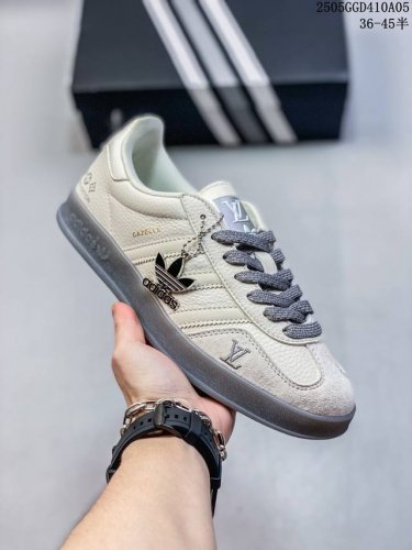 公司级Adidas Originals Gazelle Indoor Indoor Lv T头鞋 防滑耐磨轻便 低帮 板鞋 男女同款 白红情人节 以柔软的皮革鞋