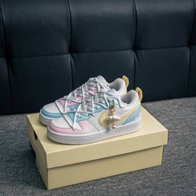 核心私 nike Court Vision Low 校园风低帮复古篮球板鞋男女运动鞋 延续80年代复古篮球鞋 添加学院风细节 皮革组合鞋面 利落风格 重现复古篮