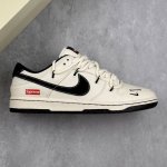 本地 核心私 Nike Sb Dunk Low Sup系列 绑带米白黑勾 周年高端定制 低帮休闲板鞋 #定制鞋盒 大厂纯原品质出货 超高清洁度 皮料切割干净无任