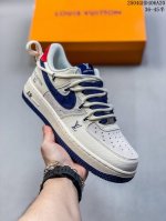 海外限量发售！公司级Nike Air Force 7 Low “Lv联名 蓝勾抽绳”空军一号 低帮 运动鞋 休闲鞋 折边针车 工艺难度大 原楦头原纸板 原装鞋盒