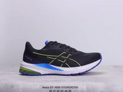 亚瑟士 Asics 男女鞋gt-1000 12 运动休闲跑步鞋 时尚经典 缓震舒适 彩色 透气防滑耐磨 休闲百搭 2024夏季新款训练鞋 马拉松跑鞋黑武士款采用