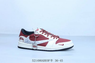 乔丹Air Jordan 1 Low Aj1 乔1低帮复古文化休闲运动篮球鞋 倒勾 Ld2025-017 521490Adeop半 36-45