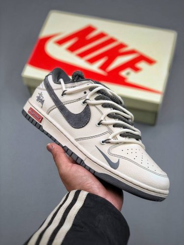 450支持放店 Nike Sb Dunk Low 斯图西 X Sup三方联名 猪八灰勾 周年高端定制 低帮休闲板鞋 #定制鞋盒 大厂纯原品质出货 超高清洁度 皮