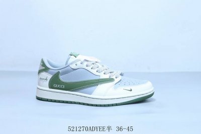 乔丹Air Jordan 1 Low Aj1 乔1低帮复古文化休闲运动篮球鞋倒勾 古驰 货号 Hs8068-007 521 Adyee半 36-45