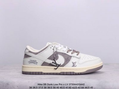 公司级 耐克 Nike Sb Dunk Low Pro X Lv 路易威登 联名复古低帮休闲运动滑板板鞋。采用脚感柔软舒适zoomair气垫，有效吸收滑板等极限