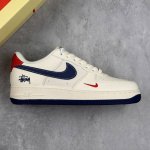 本地 核心私 nike Air Force 1'07 Low 斯图西联名 米蓝底红尾 空军一号低帮休闲板鞋 #原楦头原纸板 原装鞋盒 定制五金配件 内置全掌气垫