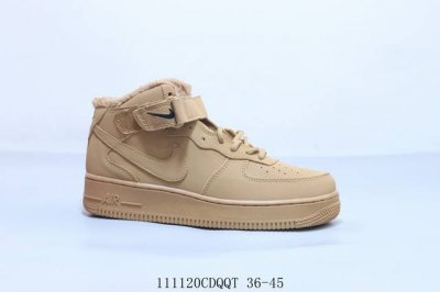 140 耐克 Nike Air Force 1 Af1耐克 高帮 加绒空军一号休闲板鞋 小麦 111120Cdqqt 36-45