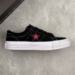 本地 核心私 匡威Converse One Star Tropical Feet 一星翻毛皮 经典黑紫低帮板鞋 鞋面采用翻毛皮材质 自然优雅 内里花纹独具特色