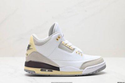 真标air Jordan 3 Retro 迈克尔 乔丹aj3代中帮复古休闲运动文化篮球鞋 货号:Dh3434-110 尺码:36 36.5 37.5 38 38