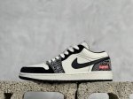 Air Jordan 1 Low AJ1 乔1 Supreme联名-黑白浮雕 高端定制 低帮复古篮球鞋 DC2024-032 #定制鞋盒 大厂纯原品质出货 超高