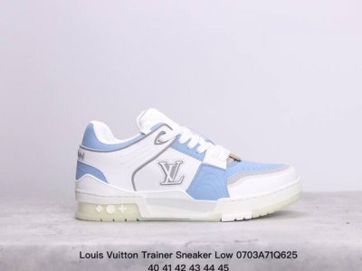全新lv路易威登louis Vuitton Trainer Sneaker Low休闲运动文化百搭板鞋 尺码:40-45 Xm0703Q625