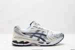 公司级Asics Gel-Kayano 14 公司级版本 亚瑟士运动休闲透气专业跑鞋 采用工程弹性双层再生针织密度鞋面材质 后跟3D可视Gel缓震乳胶物料 升级