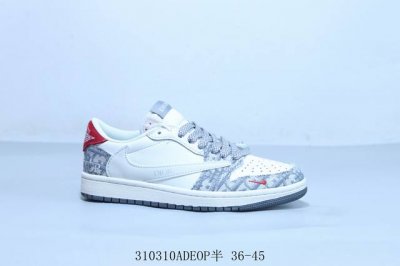 乔丹Air Jordan 1 Low Aj1 乔1低帮复古文化休闲运动篮球鞋倒勾 联名 310310Adeop半 36-45