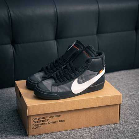 核心私 Off-White X Nike Blazer Mid “All Hallows Eve”开拓者经典中帮百搭板鞋 货号：Aa3832 001 尺码：36 - 点击图像关闭