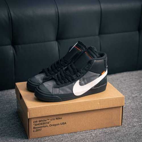 核心私 Off-White X Nike Blazer Mid “All Hallows Eve”开拓者经典中帮百搭板鞋 货号：Aa3832 001 尺码：36