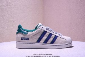 海外爆款限量发售 高端定制 阿迪达斯Adidas三叶草&Gucci Originals Superstar贝壳头系列 Gucci古驰联名 天蓝 低帮经典百搭休闲