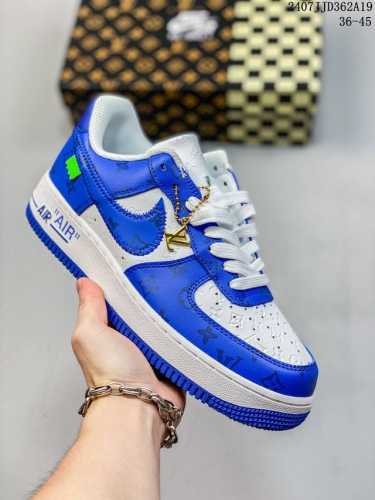耐克nike Air Force 1 Low 路易威登lv 联名空军一号低帮百搭休闲运动板鞋。柔软、弹性十足的缓震性能和出色的中底设计，横跨复古与现代的外型结合