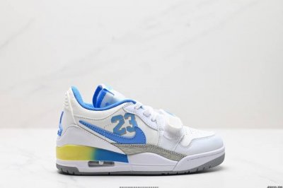 真标三合一最强合体，多种新配色回归耐克Nike Air Jordan Legacy 312 Low”White Grey Fog Blue Red“乔丹最强三合