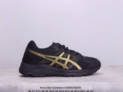 公司级asics 亚瑟士 透气网眼鞋面配合部分合成革材质，全新rearfoot Gel后置凝胶缓冲效果日本专业跑鞋品牌-亚瑟士asics Gel-Contend