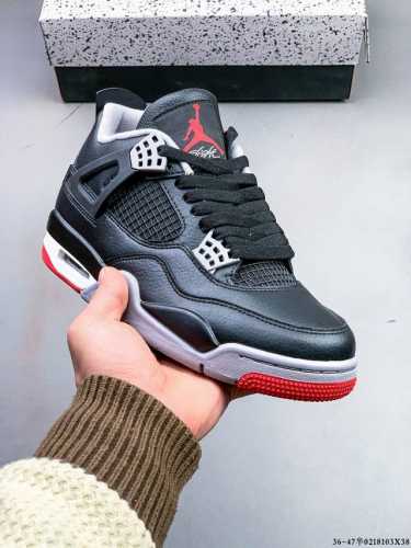 纯原版本！Air Jordan 4 Retro Og Cement Aj4 乔4 复古休闲运动篮球鞋 正确鞋舌立体高频 原厂数据 2024最新原厂底模 原厂纸板