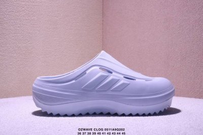 新品实拍 公司级Adidas 阿迪达斯Ozwave Clog Ozeave Clog 百搭舒适防磨防滑包头拖鞋 货号：Jr6756 尺码：36 37 38 39