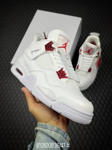 b 公司级Nike Air Jordan 4 Retro 耐克迈克尔 乔丹Aj4代中帮复古休闲运动文化篮球鞋 原厂材料Tpu超Q弹网格材质 缜密拉帮及中底钢印细
