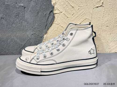 新品上市实拍 Noritake X Converse Sbb插画师联名 匡威高帮休闲板鞋 #Noritake 手绘元素 X 耐磨帆布材质，低调中藏着治愈细节。黑