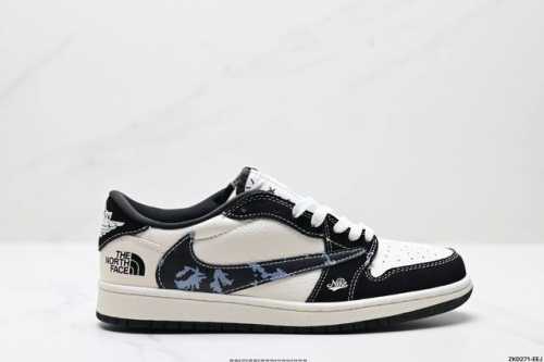 公司级Aj1倒勾Travis Scott X Air Jordan 1 ” Reverse Mocha “ Aj1乔1 Ts 闪电 联名倒钩 低帮文化篮球鞋 完