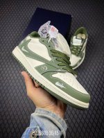 B 公司级Aj1倒勾Travis Scott X Air Jordan 1 ” Reverse Mocha “ Aj1乔1 Ts 闪电 联名倒钩 低帮文化篮球鞋
