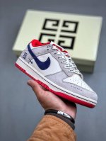 Nike SB Dunk Low 纪梵希联名-灰蓝红双小勾 周年高端定制 低帮休闲板鞋 #定制鞋盒 大厂纯原品质出货 超高清洁度 皮料切割干净无任何毛边 细节完