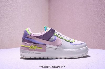 真标耐克Nike Wmns Air Force 1 Shadow全新少女系解构主义设计 马卡龙空军一号轻量增高低帮百搭板鞋 为经典设计注入玩味元素 分层结构、加