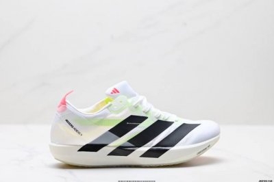 公司级Adidas Adizero Adios 9 M 马拉松飞线贾卡轻质透气休闲运动跑步鞋 采用双层透气网纱 Flywire动态飞线绑缚鞋面材质 内置Zoom