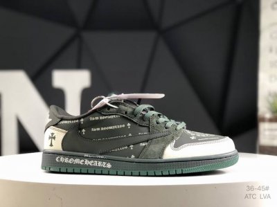 310 公司级带半码Aj1倒勾Travis Scott X Air Jordan 1 ” Reverse Mocha “ Aj1乔1 Ts 闪电 联名倒钩 低帮