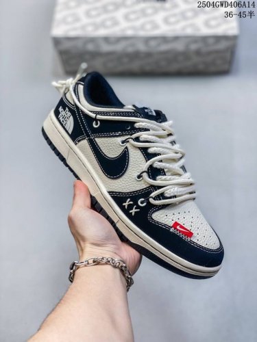 海外爆款限量发售！公司级 Nike Sb Dunk Low“北面系列 绑带黑白黑勾” 周年高端定制 低帮休闲板鞋 定制鞋盒 大厂纯原品质出货 超高清洁度 皮料切